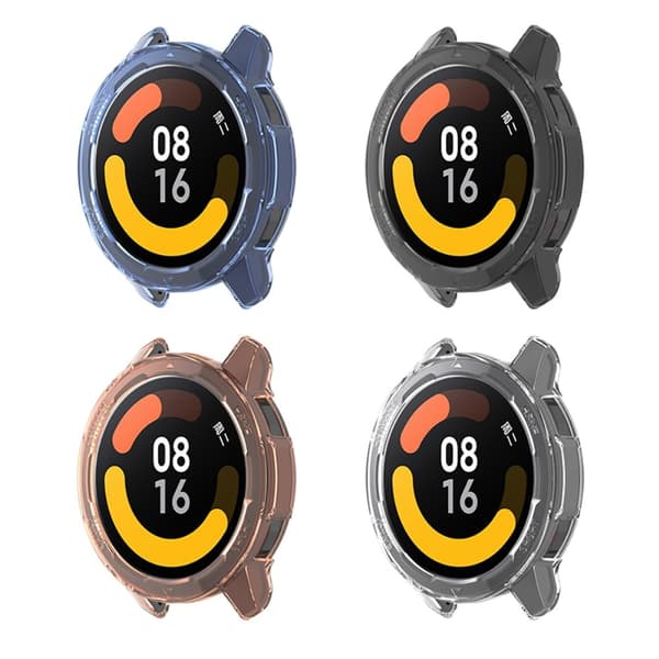 Xiaomi Watch Color 2 kirkas TPU-kansi - Läpinäkyvä Oranssi Orange