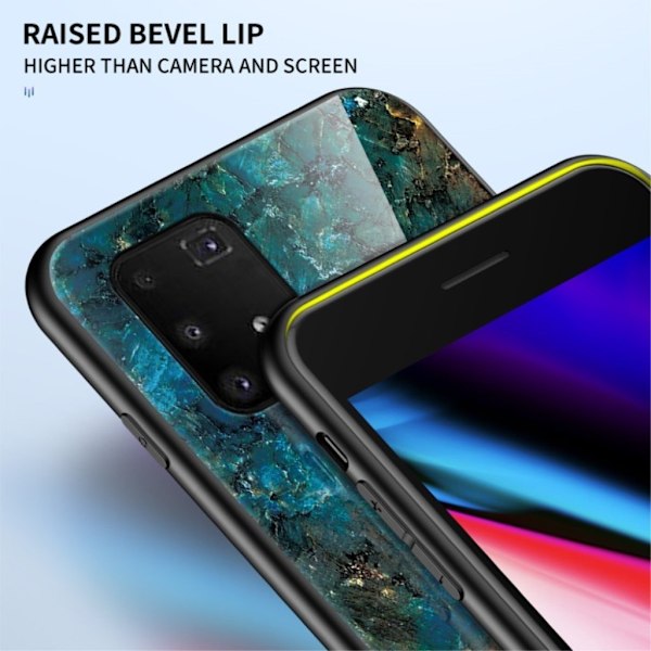 Fantasy Marble Samsung Galaxy A01 cover - Sort / Guld Green