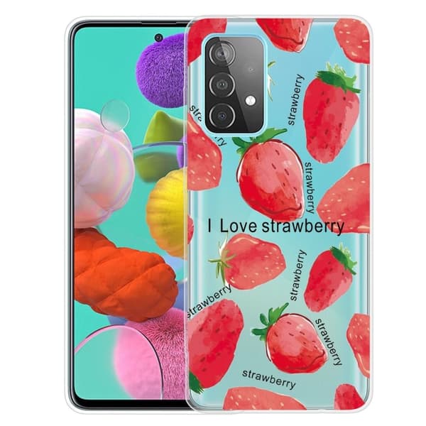 Deco Samsung Galaxy A33 5G Suojakotelo - Strawberries Pink