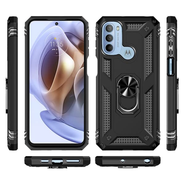 Ring Guard etui - Motorola Moto G41 / Moto G31 - Sort Black