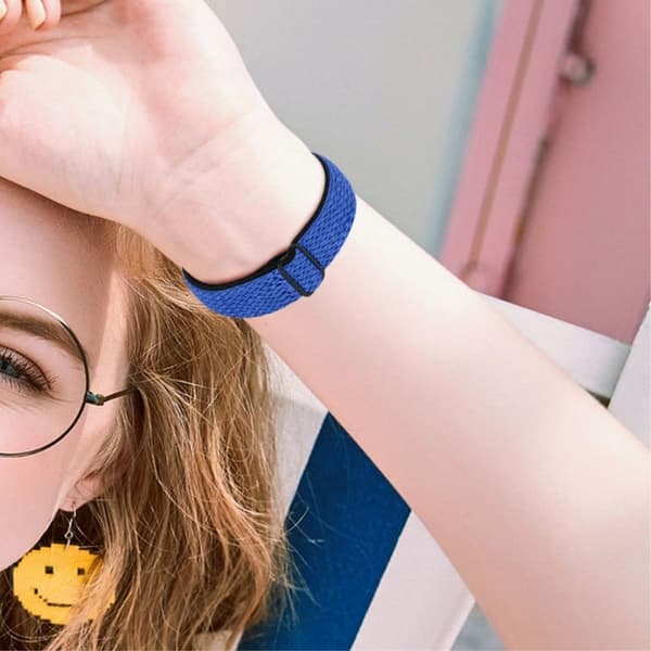 Amazfit GTR 47mm / Pace elastinen kellon hihna säädettävällä soljella - Tummansininen Blue