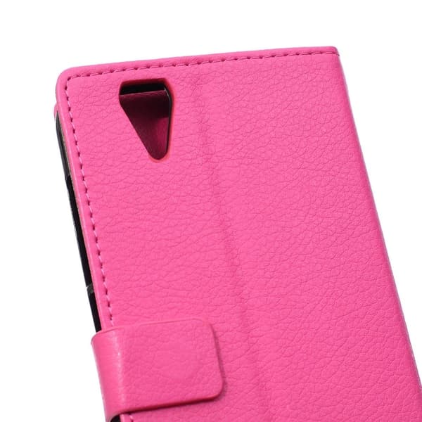 Acer Liquid Z630 lychee textur läderfodral - Varm rosa Rosa