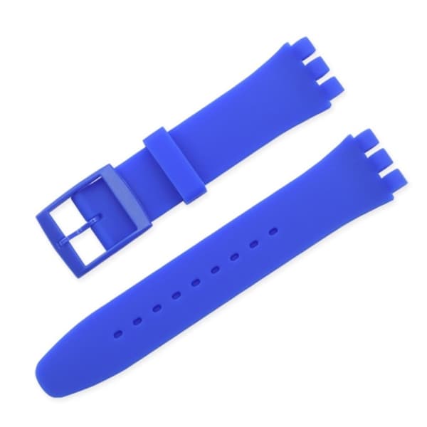 16 mm enkelt silikonarmbånd - Mørkeblå Blue