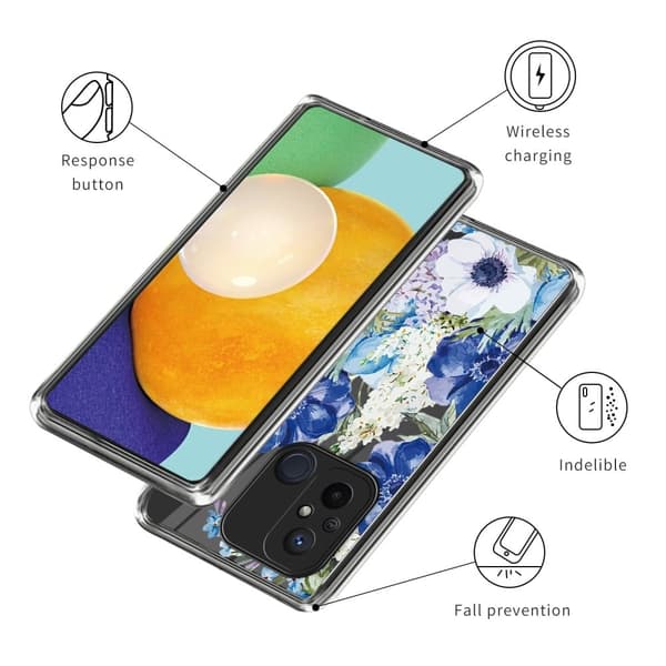 Deco Xiaomi Redmi 12C cover - Blomster Blue