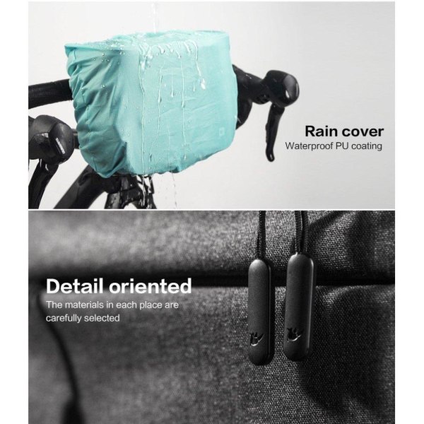 RHINOWALK waterproof bicycle bike storage bag Black