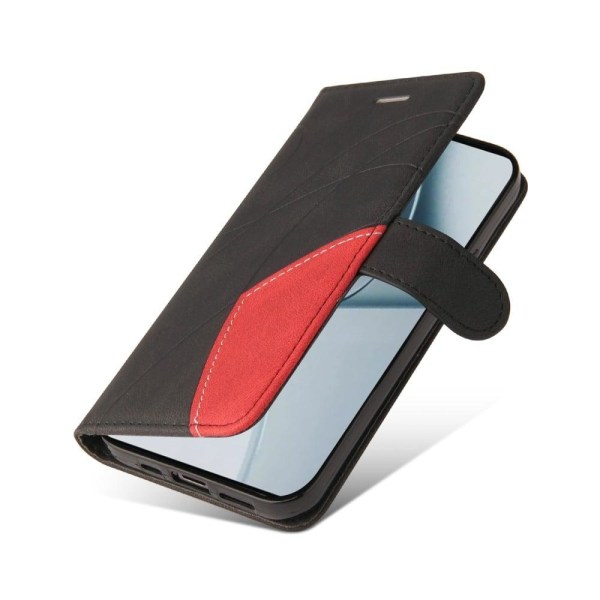 Textured Nahkakotelo With Strap For OnePlus 10 Pro - Musta Black