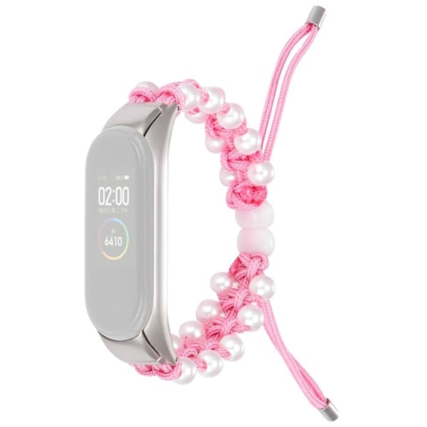 Xiaomi Mi Smart Band 4 / 3 stilig perle dekor urrem - Rosa Pink