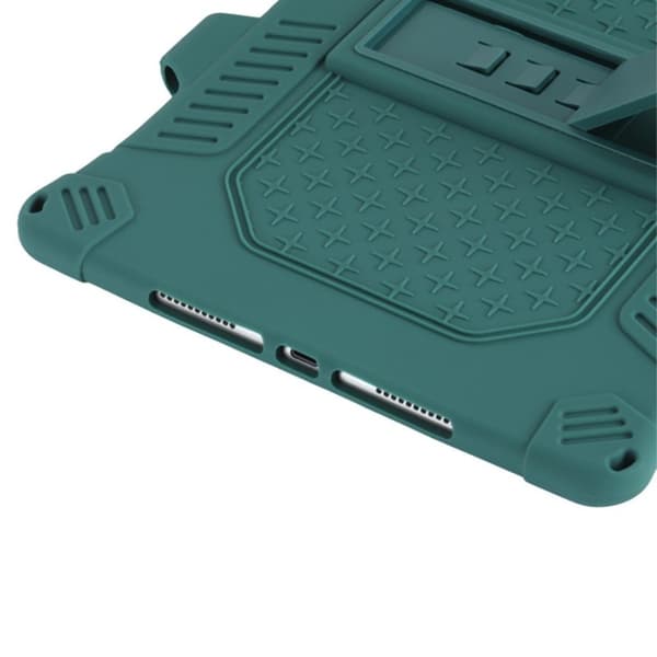 iPad 10.2 (2019) / Air (2019) flip-etui i skinn med solid tema - Grønn Green