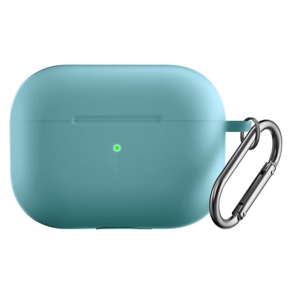 AirPods Pro 2 silikonetui med karabinkrok - Mintgrønn Green