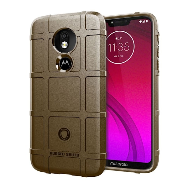 Motorola Moto G7 Power iskunvaimennuskotelo - Ruskea Brown
