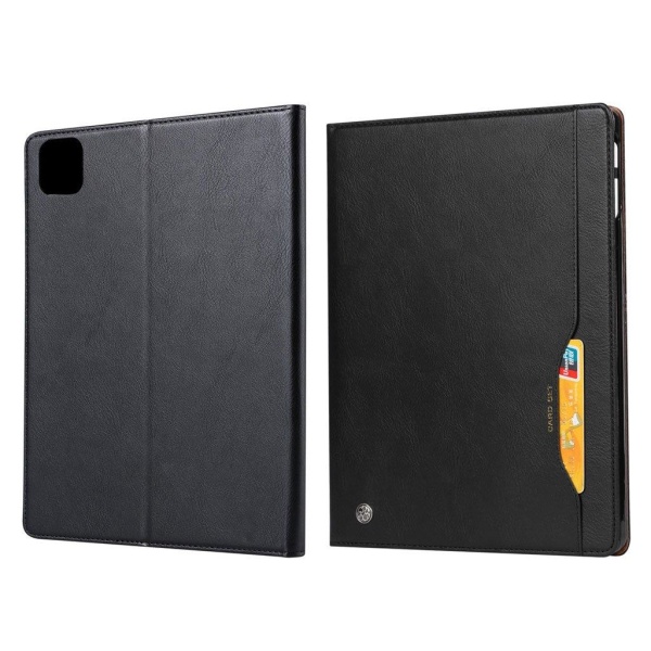 iPad Air (2020) holdbar læder flip etui - sort Black