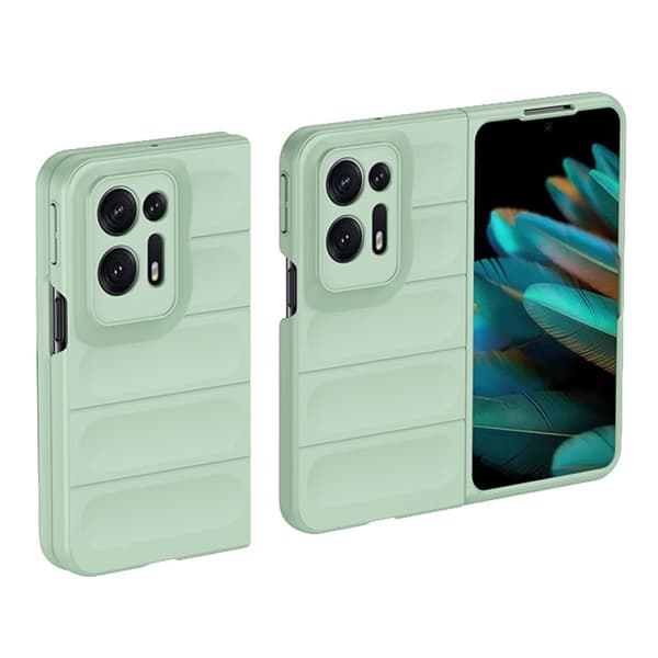 Blødt grebsformet cover til Oppo Find N2 - Grøn Green