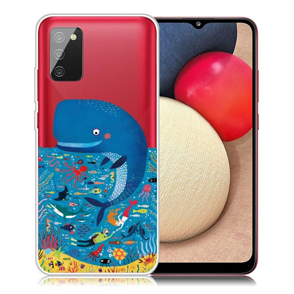 Deco Samsung Galaxy A02s Etui - Blå Hval Blue