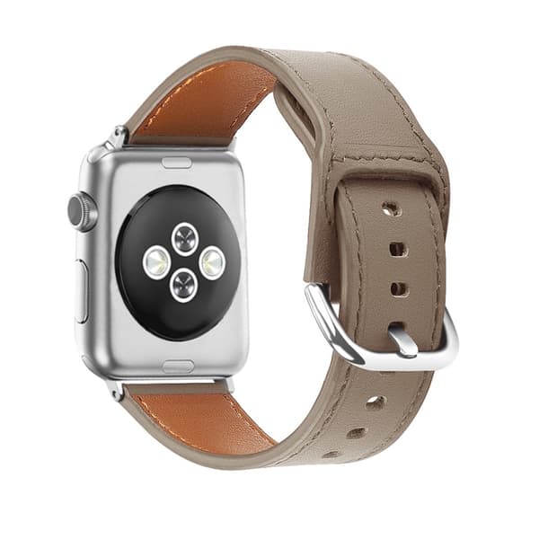 Apple Watch (41mm) urrem i ægte okselæder - Kaffe / Størrelse: L Brown