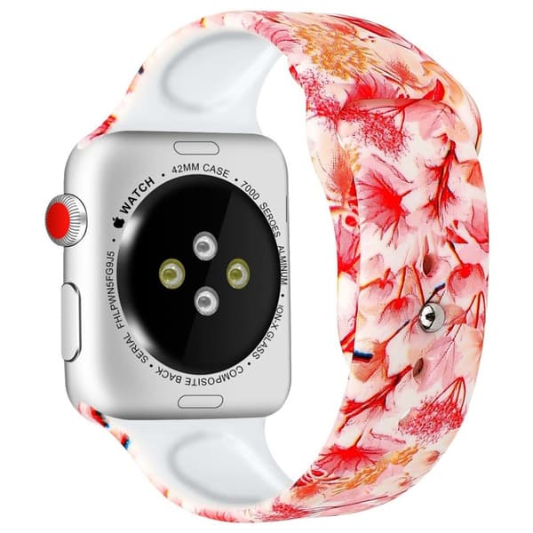 Apple Watch serie 4 44mm mønstret urrem - Stil H Multicolor