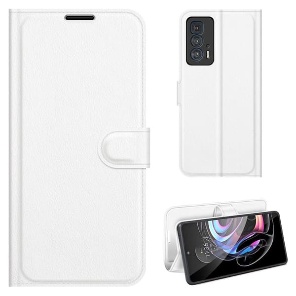 Classic Motorola Edge 20 Pro fodral - Vit Vit