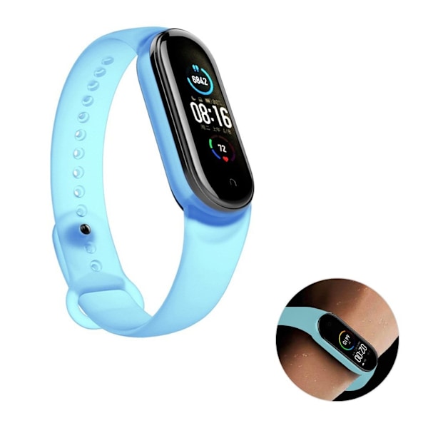 Xiaomi Mi Band 5 simple silikone urrem - Blå Blue