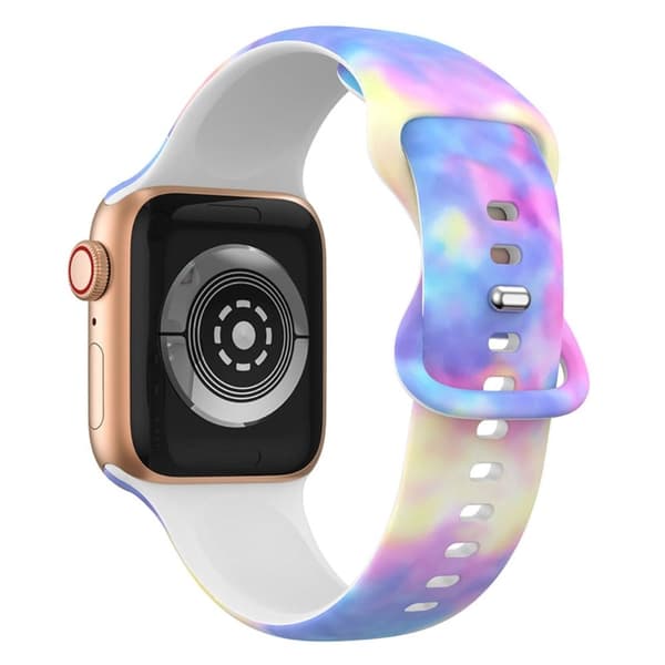 Apple Watch (45 mm) silikoneurrem i designstil - Slik Multicolor