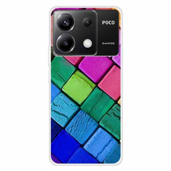 Imagine Xiaomi Redmi Note 13 Pro 5G  / Xiaomi Poco X6 cover - Farverig Blok Multicolor