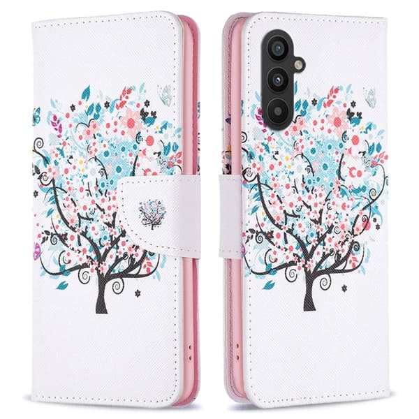 Wonderland Samsung Galaxy A25 Flip Etui - Blomst Træ Pink