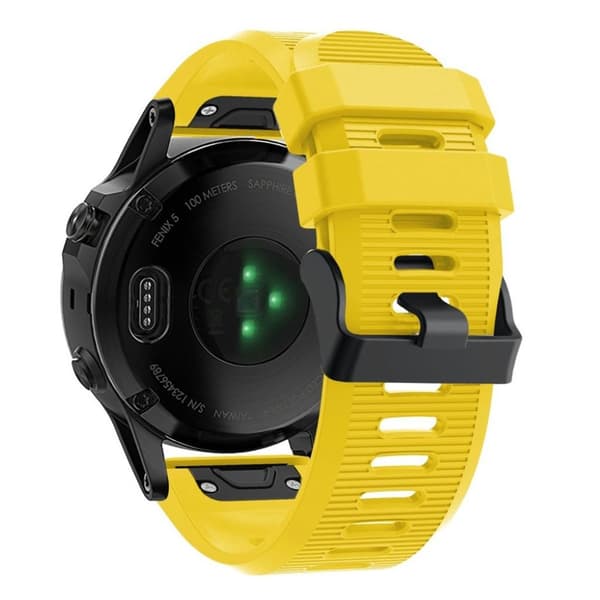 Garmin Fenix 5X Plus klockarmband i silikon - Gul Gul
