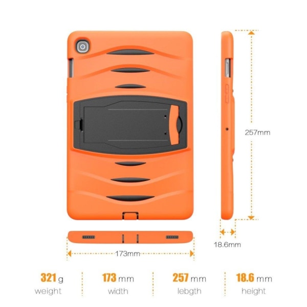 Samsung Galaxy Tab S5e stødsikker silikone hybrid etui - Orange Orange