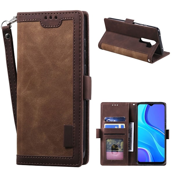 Surburbian Xiaomi Redmi 9 Läppäkotelo - Ruskea Brown