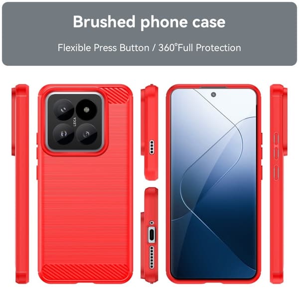Carbon Flex Xiaomi 14 Pro kotelot - Punainen Red