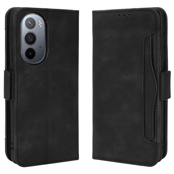 Moderni Nahkalaukku For Motorola Edge X30 - Musta Black