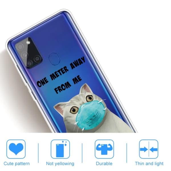 Deco Samsung Galaxy M51 Etui - Katt i Maske White