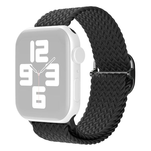 Apple Watch (45mm) nylonkellohihna - Musta Black