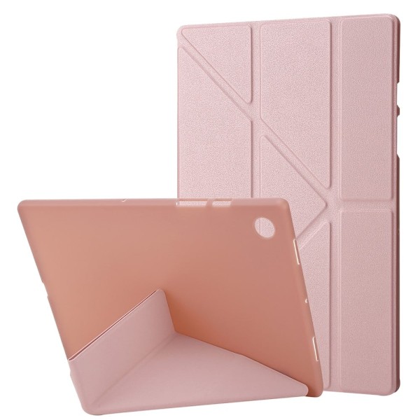 Samsung Galaxy Tab A8 10.5 (2021) V-taitto tyyliin silikonikotelo - Ruusukulta Pink