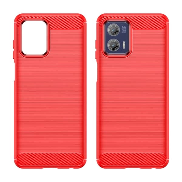 Carbon Flex Suojakotelo Motorola Moto G73 - Punainen Red