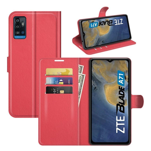 Classic ZTE Blade A71 Läppäkotelo - Punainen Red