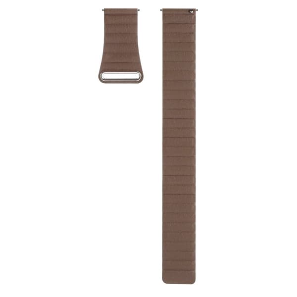 20mm Universal aitoa nahkaa kellon hihna - Kahvi Brown