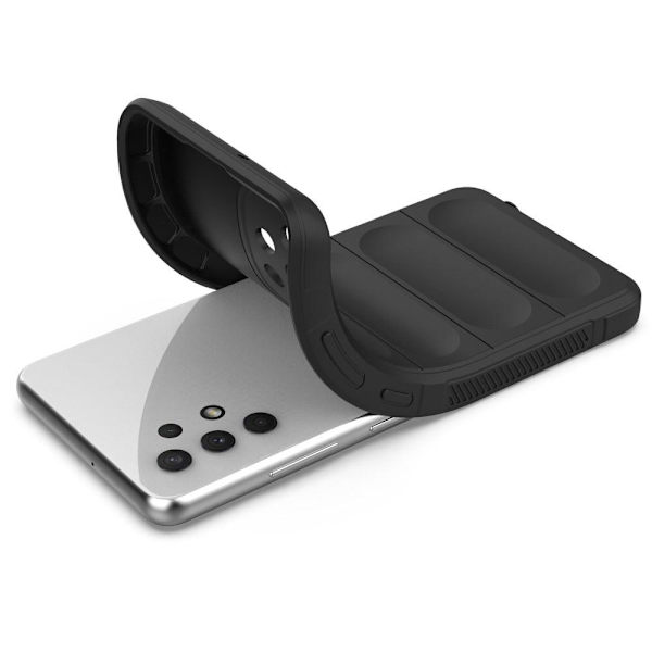 Mjukt greppformat Samsung Galaxy A32 skal - Silver/Grå Silvergrå