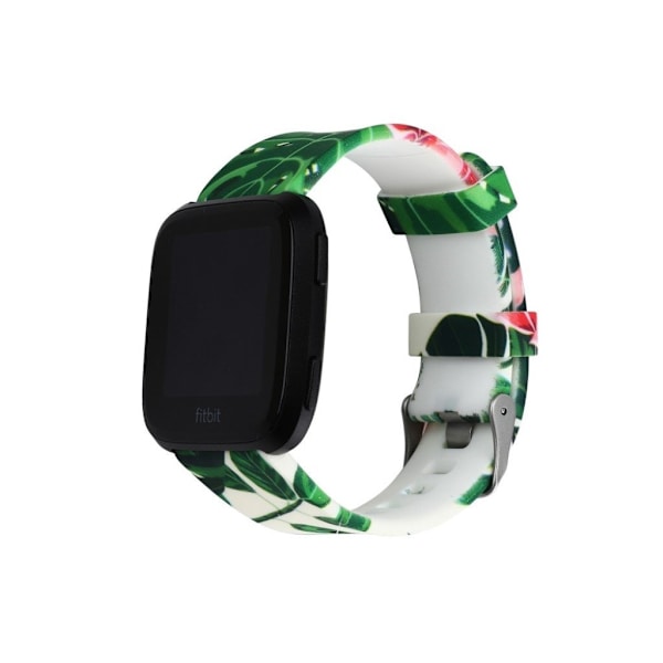 Fitbit Versa erstatnings urrem i silikone med blomster mønster - Style E Multicolor
