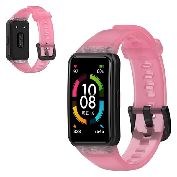 Honor Band 6 klar fleksibel urrem - Lyserød Pink