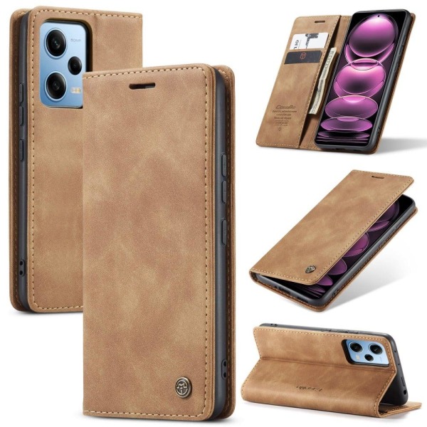 CaseMe Xiaomi Poco X5 Pro / Redmi Note 12 Pro / Note 12 Pro Speed Vintage Etui - Brun Brown