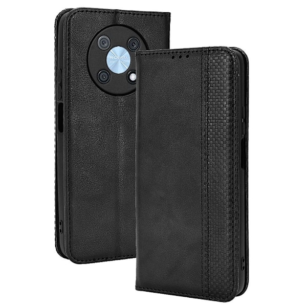 Bofink Vintage Huawei Nova Y90 Læder Etui - Sort Black