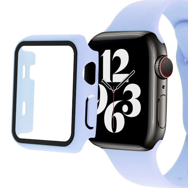 Apple Watch SE 2022 (44mm) cover med skærmbeskytter i hærdet glas - Lilla Purple
