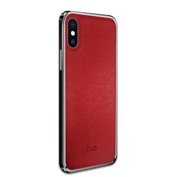 NXE iPhone Xs Max fodral i äkta läder - Röd Röd