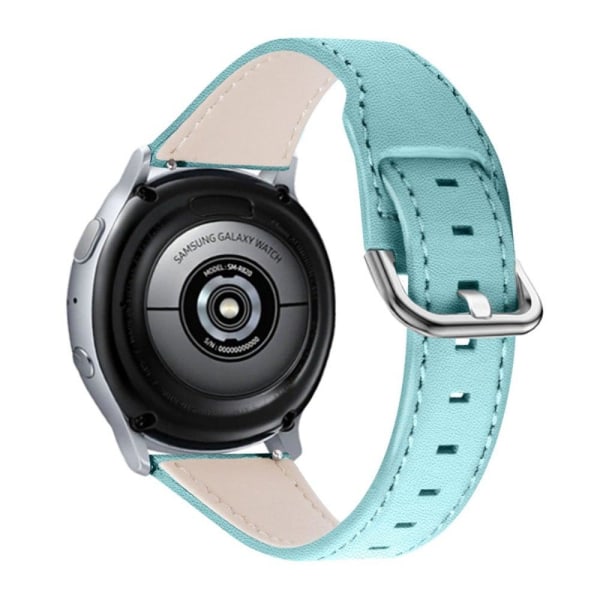 Samsung Galaxy Watch 3 (45mm) / Watch (46mm) yksinkertainen aito nahkaranneke - Vauvasininen Blue