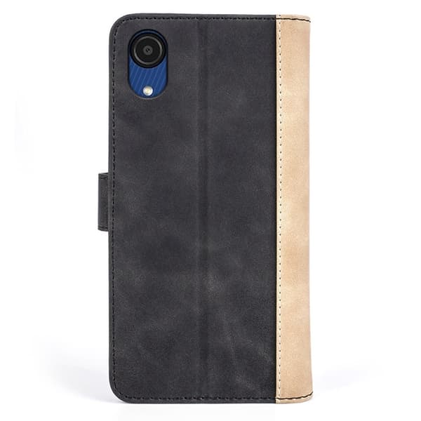 Tofarget lærdeksel for Samsung Galaxy A03 Core - Svart Black
