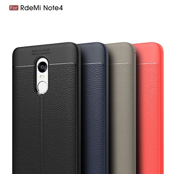 Xiaomi Redmi Note 4 litsitekstuurinen suojakuori - Punainen Red
