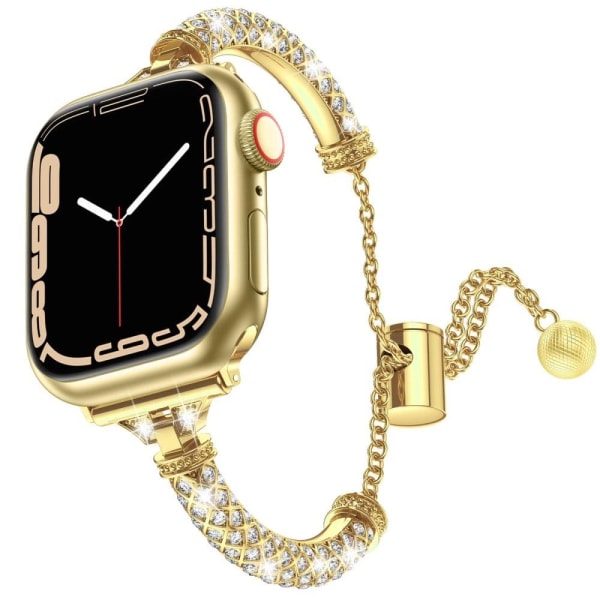Apple Watch Series 8 (41mm) fashionable rhinestone watch strap - Guld