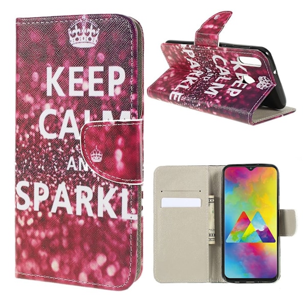 Wonderland Samsung Galaxy M20 etui - Keep Calm and Sparkle Multicolor