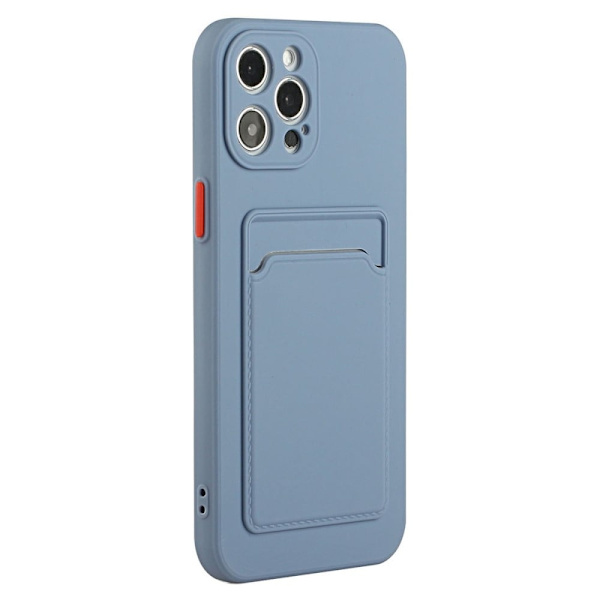 iPhone 14 Pro kuori korttipaikalla - Harmaa Sininen Blue