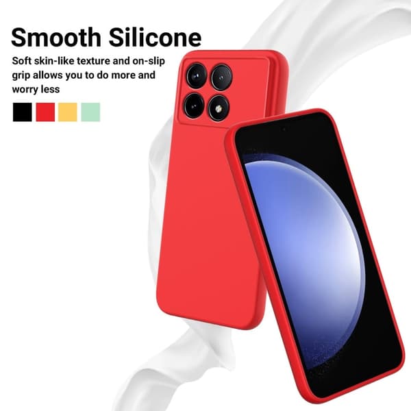 Matte Liquid Xiaomi Redmi K70E / Xiaomi Poco X6 Pro silikone cover - Rød Red