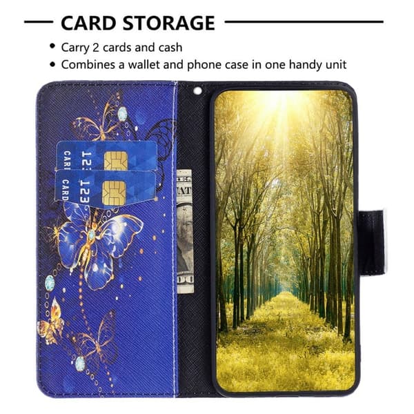 Wonderland Xiaomi Redmi Note 12s Flippetui - Lilla Sommerfugler Purple